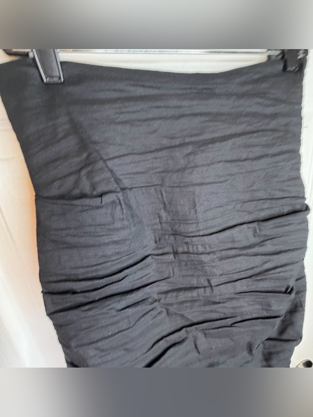 Nicole Miller Artelier Women’s 8 Black High Waisted Pencil Skirt Ruched Y2K - Picture 6 of 15